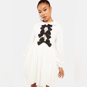 Sister Jane Cream Sundress with Bishop Sleeves and Peter Pan Collar